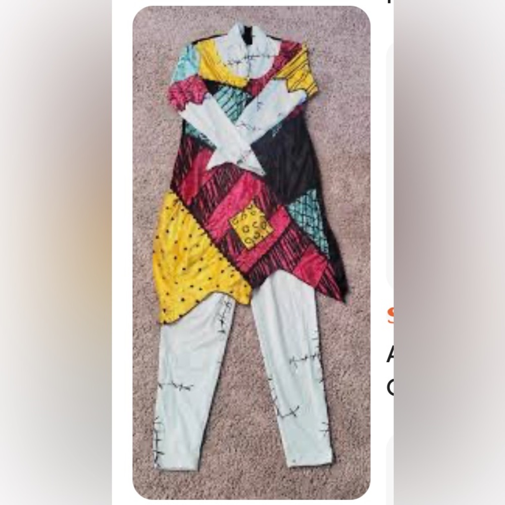 NWT original disney sally nightmare before christmas halloween costume size L